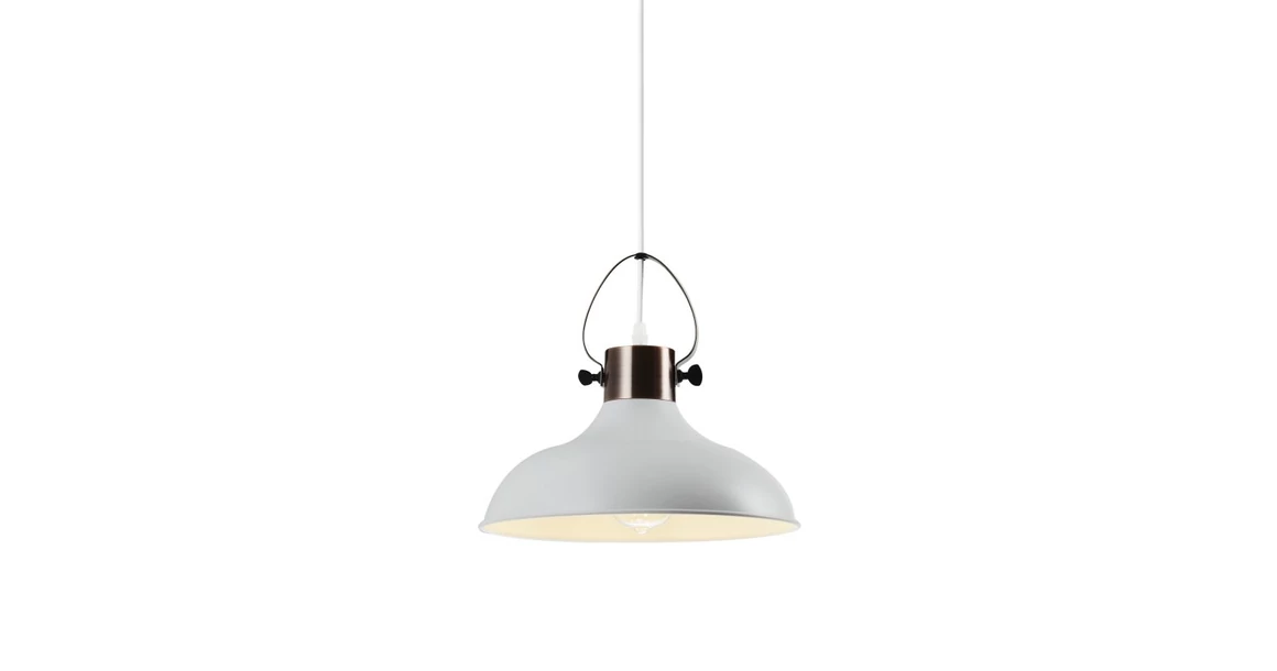 Kép 1/4 - Lámpa Mennyezeti lámpatest MEES,2332,AC220-240V,50/60Hz,1*E27,IP20,átmérő 30cm,egyes,fehér