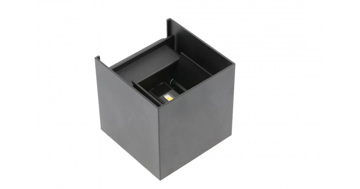 Kép 1/5 - Lámpa Fali lámpa MISSOURI-K, 7W, 540lm, AC220-240V, 50/60 Hz, PF>0,5 ,Ra≥80, IP54, IK08, 4000K, négyzet, fekete