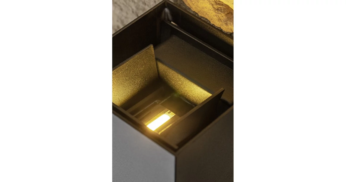 Kép 3/5 - Lámpa Fali lámpa MISSOURI-K, 7W, 540lm, AC220-240V, 50/60 Hz, PF>0,5 ,Ra≥80, IP54, IK08, 4000K, négyzet, fekete