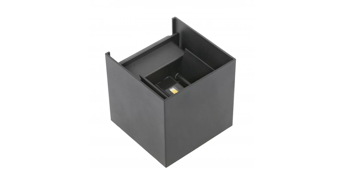 Kép 1/2 - Lámpa Fali lámpa MISSOURI-K, 7W, 540lm, AC220-240V, 50/60 Hz, PF>0,5 ,Ra≥80, IP54, IK08, 4000K, négyzet, szürke