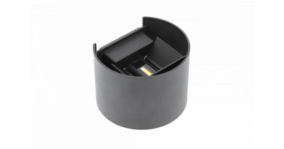 Kép 1/3 - Lámpa Fali lámpa MISSOURI-O, 7W, 540lm, AC220-240V, 50/60 Hz, PF>0,5 ,Ra≥80, IP54, IK08, 4000K, kör, fekete