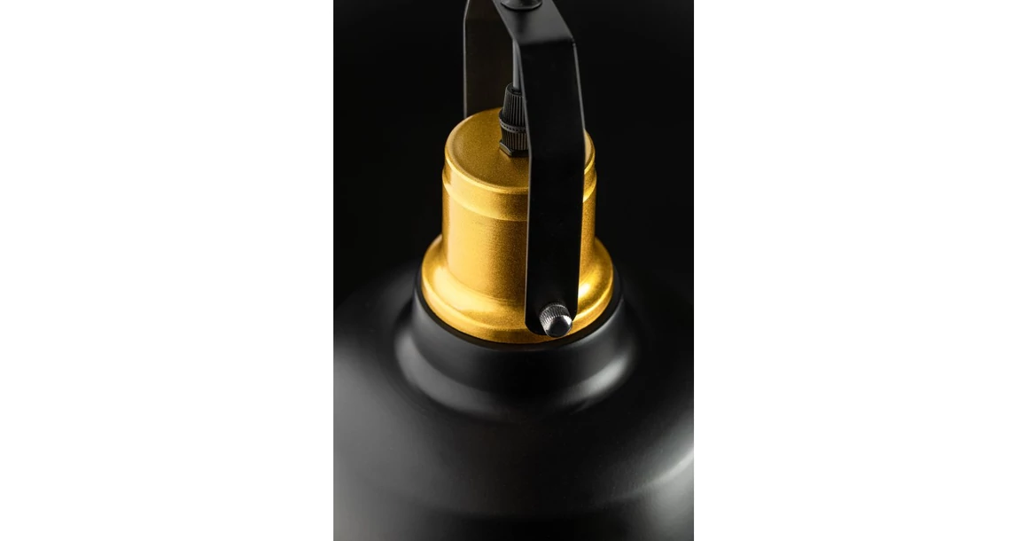 Kép 2/5 - Lámpa Mennyezeti lámpatest MONROE,6958,AC220-240V,50/60Hz,1*E27,IP20,átmérő 22cm,egyes,fekete/arany