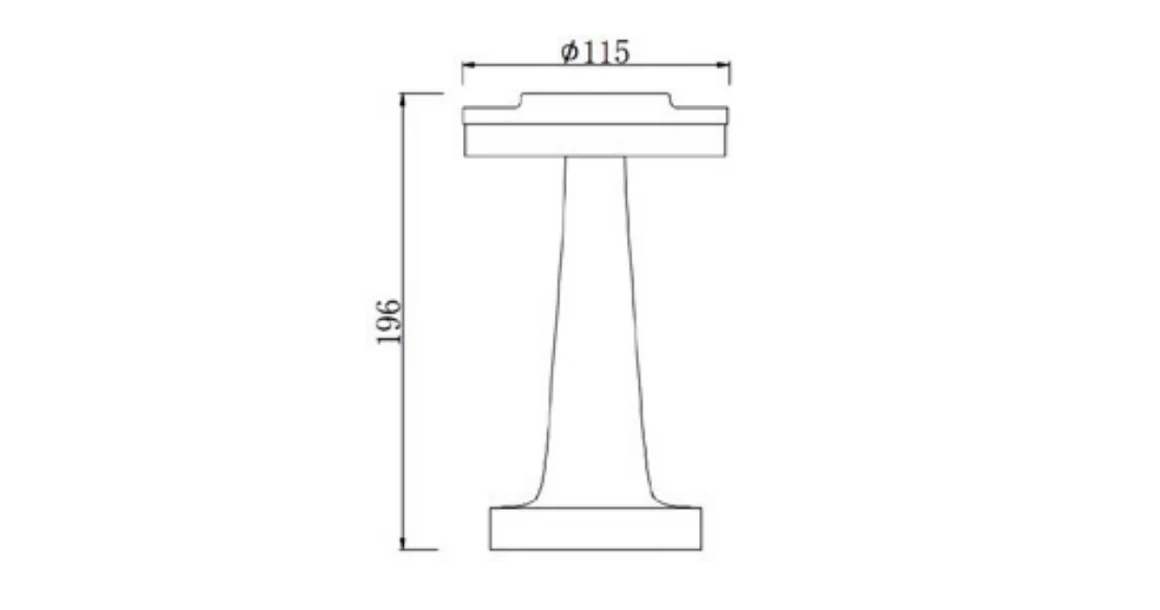 Kép 4/4 - Lámpa Asztali Monum, 3W, 200lm, DC 5V, 1A,3000 K, 3 fokozatú fényerő, akkumulátor 1800 mAh, arany