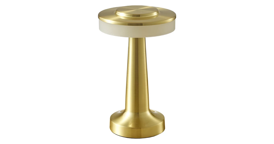 Kép 1/4 - Lámpa Asztali Monum, 3W, 200lm, DC 5V, 1A,3000 K, 3 fokozatú fényerő, akkumulátor 1800 mAh, arany