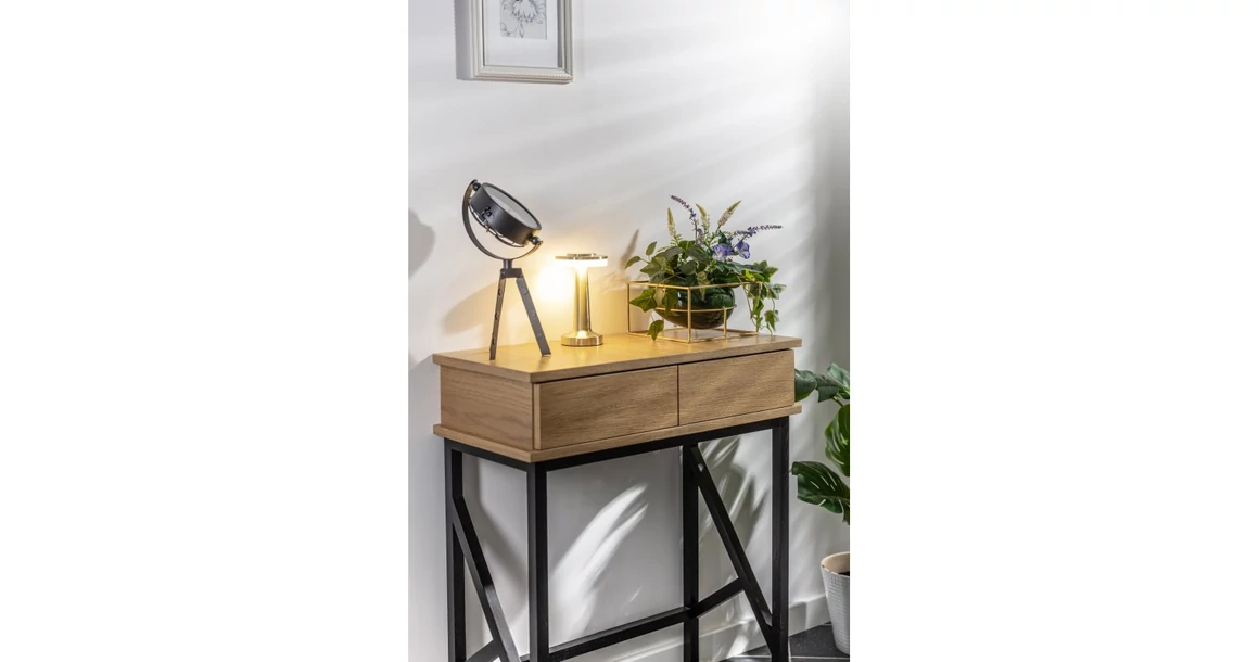 Kép 2/4 - Lámpa Asztali Monum, 3W, 200lm, DC 5V, 1A,3000 K, 3 fokozatú fényerő, akkumulátor 1800 mAh, arany