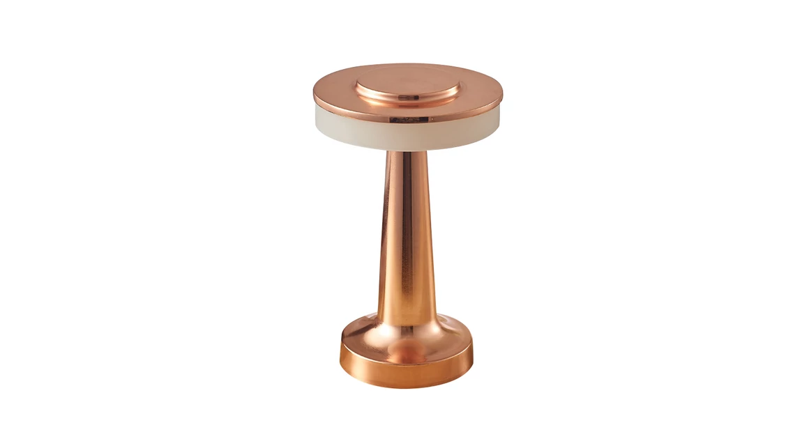 Kép 1/4 - Lámpa Asztali Monum, 3W, 200lm, DC 5V, 1A,3000 K, 3 fokozatú fényerő, akkumulátor 1800 mAh, rosegold