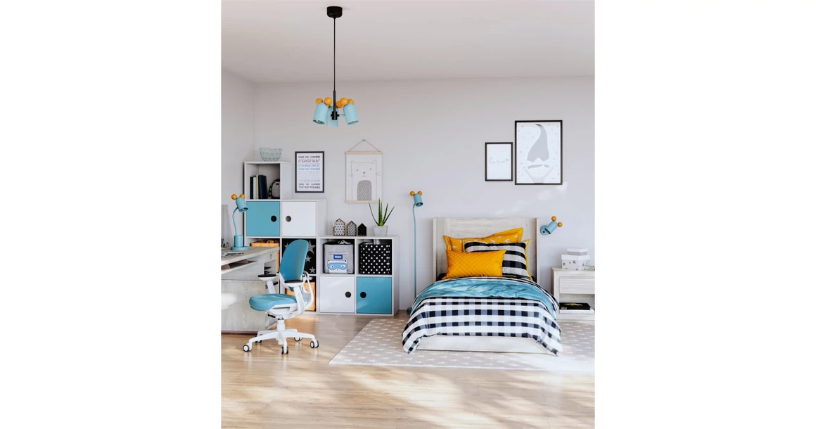 Kép 2/7 - Lámpa Asztali MOUSE , 0215, max.250V, 50/60Hz, 1*E27, max.25 W, átmérő 8 cm, IP20, kék