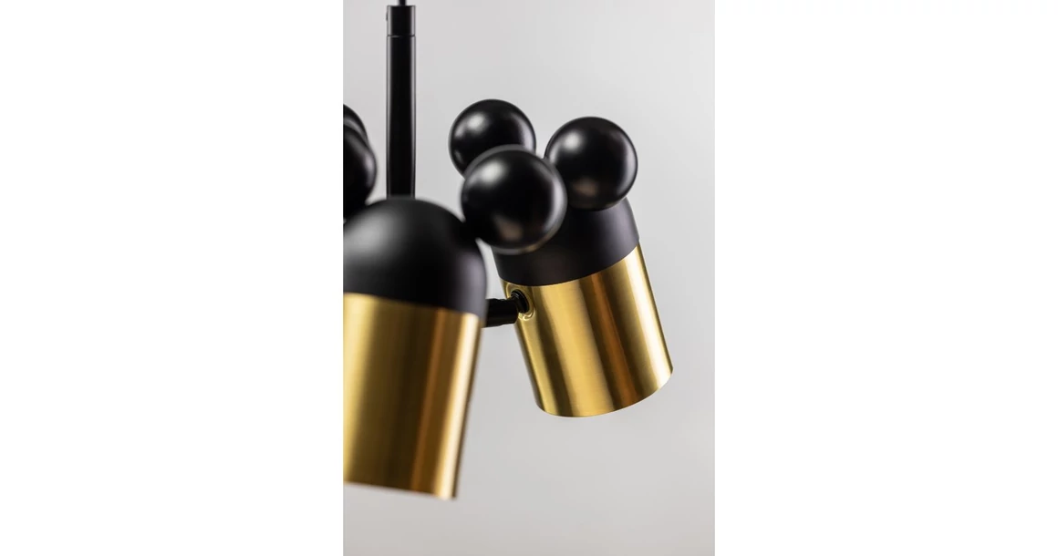 Kép 5/9 - Lámpa Mennyezeti lámpatest MOUSE II, 0598, max.250V, 50/60Hz, 3*E27, max.25 W, IP20, átmérő 30 cm, arany/fekete