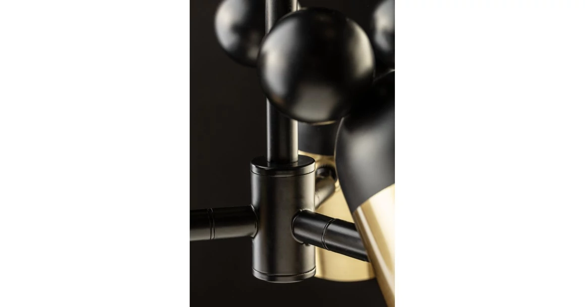 Kép 6/9 - Lámpa Mennyezeti lámpatest MOUSE II, 0598, max.250V, 50/60Hz, 3*E27, max.25 W, IP20, átmérő 30 cm, arany/fekete