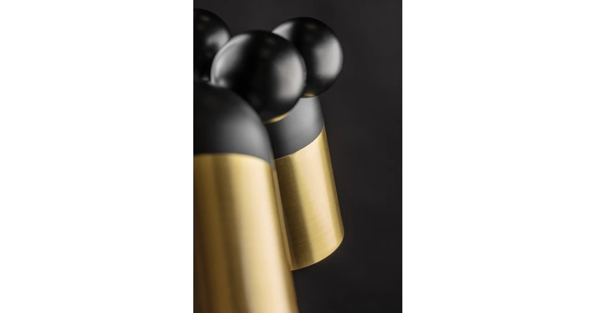 Kép 8/9 - Lámpa Mennyezeti lámpatest MOUSE II, 0598, max.250V, 50/60Hz, 3*E27, max.25 W, IP20, átmérő 30 cm, arany/fekete