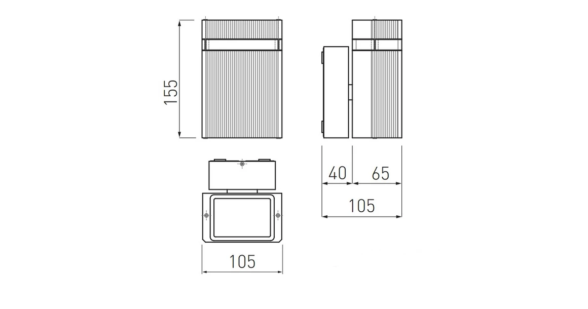 Kép 4/4 - Lámpa Fali Lámpa NESSA 1 irányú, GU10, MAX. 50W, IP54, AC220-240V, 50/60Hz, szürke