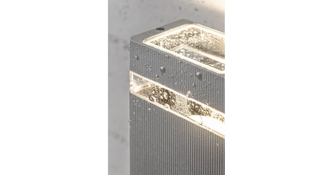 Kép 3/4 - Lámpa Fali Lámpa NESSA 1 irányú, GU10, MAX. 50W, IP54, AC220-240V, 50/60Hz, szürke