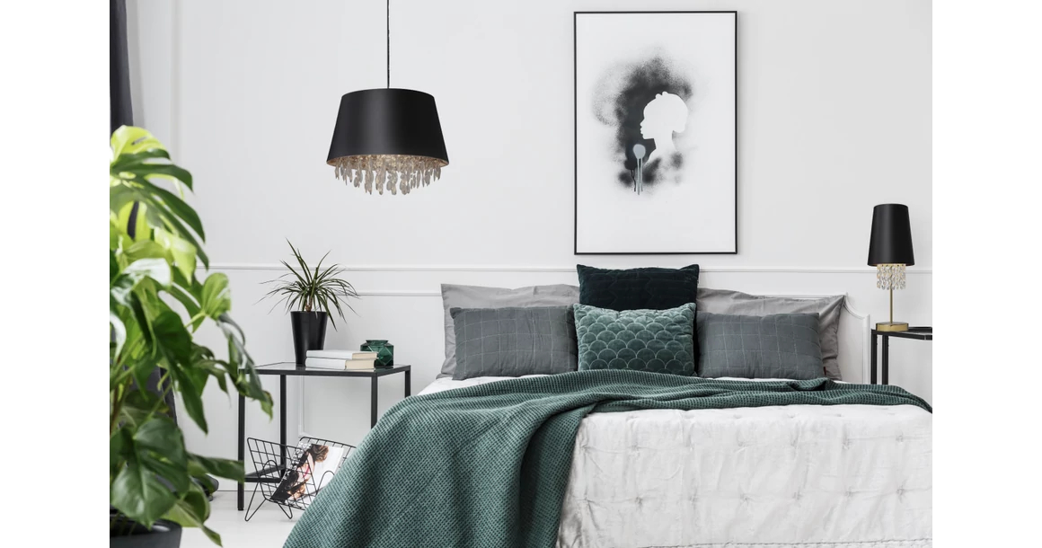 Kép 2/10 - Lámpa Mennyezeti lámpatest NESTO, 5994, AC220-240V, 50/60Hz, 1*E27, max.40W, IP20, átmérő 30 cm, fekete/arany