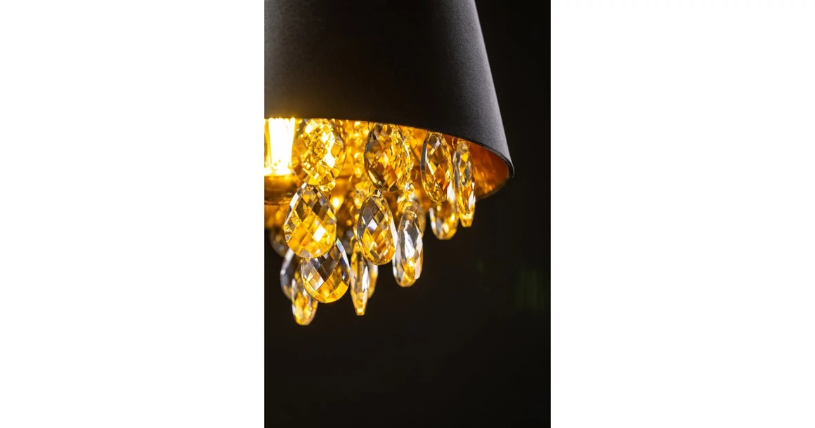 Kép 4/10 - Lámpa Mennyezeti lámpatest NESTO, 5994, AC220-240V, 50/60Hz, 1*E27, max.40W, IP20, átmérő 30 cm, fekete/arany