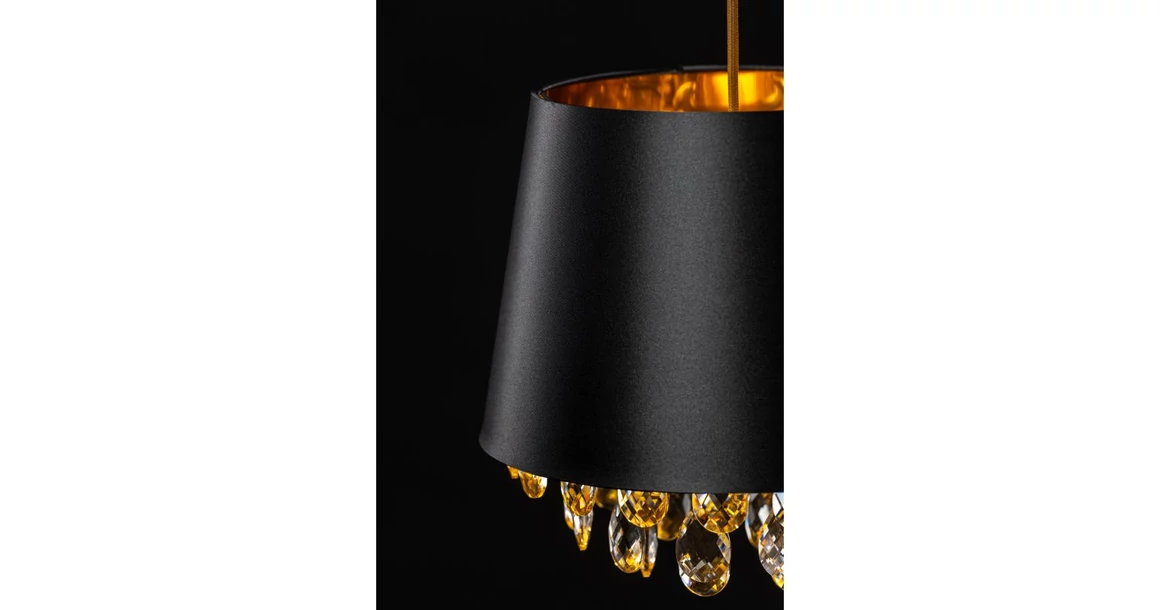 Kép 8/10 - Lámpa Mennyezeti lámpatest NESTO, 5994, AC220-240V, 50/60Hz, 1*E27, max.40W, IP20, átmérő 30 cm, fekete/arany