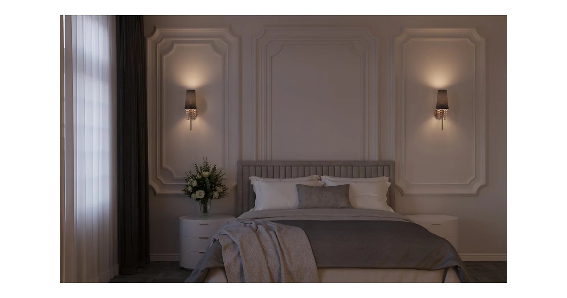 Kép 2/3 - Lámpa Fali lámpatest NESTO 2, 6212, AC220-240V, 50/60Hz, 1*E27, max.40W, barna