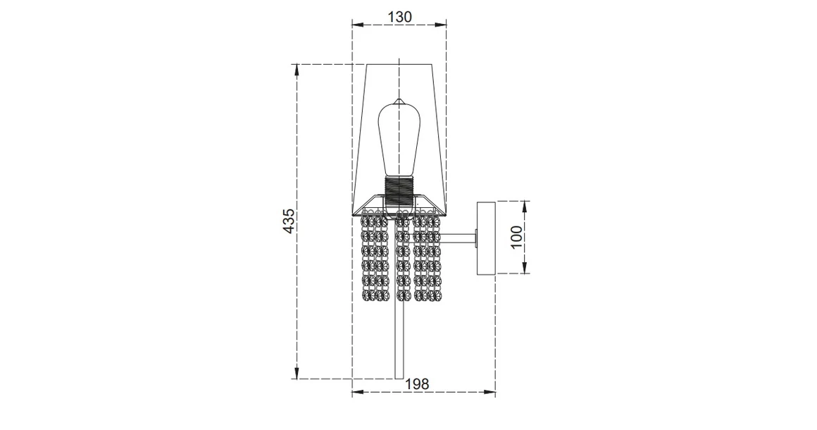 Kép 3/3 - Lámpa Fali lámpatest NESTO 2, 6212, AC220-240V, 50/60Hz, 1*E27, max.40W, barna