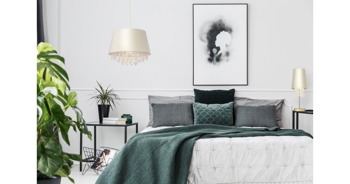 Kép 2/9 - Lámpa Asztali lámpatest NESTO 3 , 6076, AC220-240V, 50/60Hz, 1*E27, max.40W, átmérő 20 cm, krém