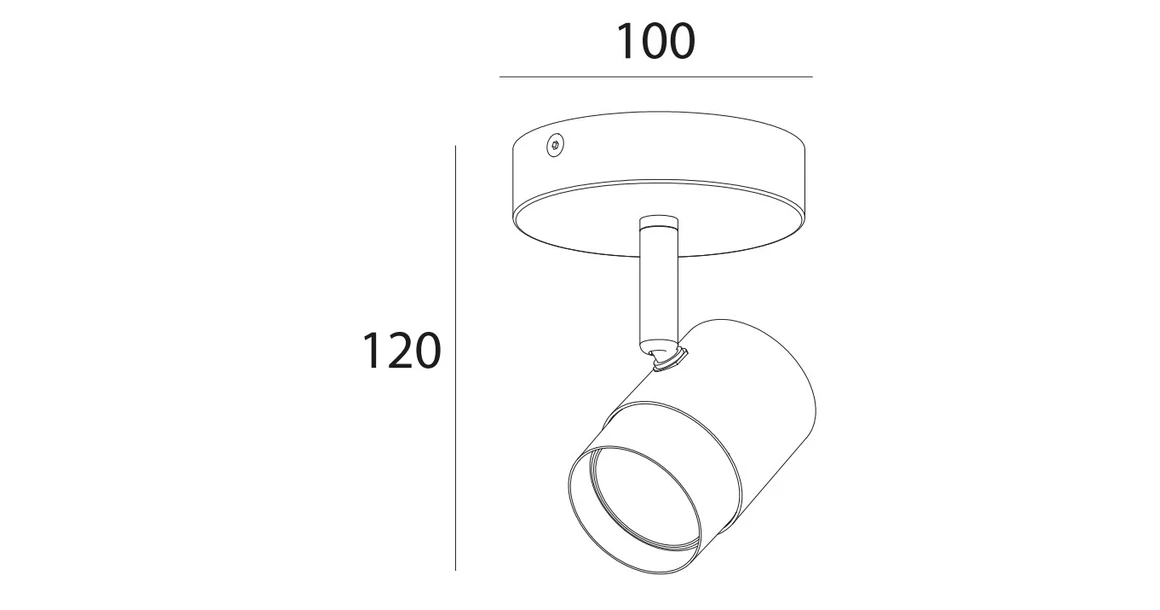 Kép 7/7 - Lámpa Mennyezeti lámpatest ORIO, aluminium, 11.6x5.6x11.5, IP20, 1*GU10, max. 50W, kör, fekete