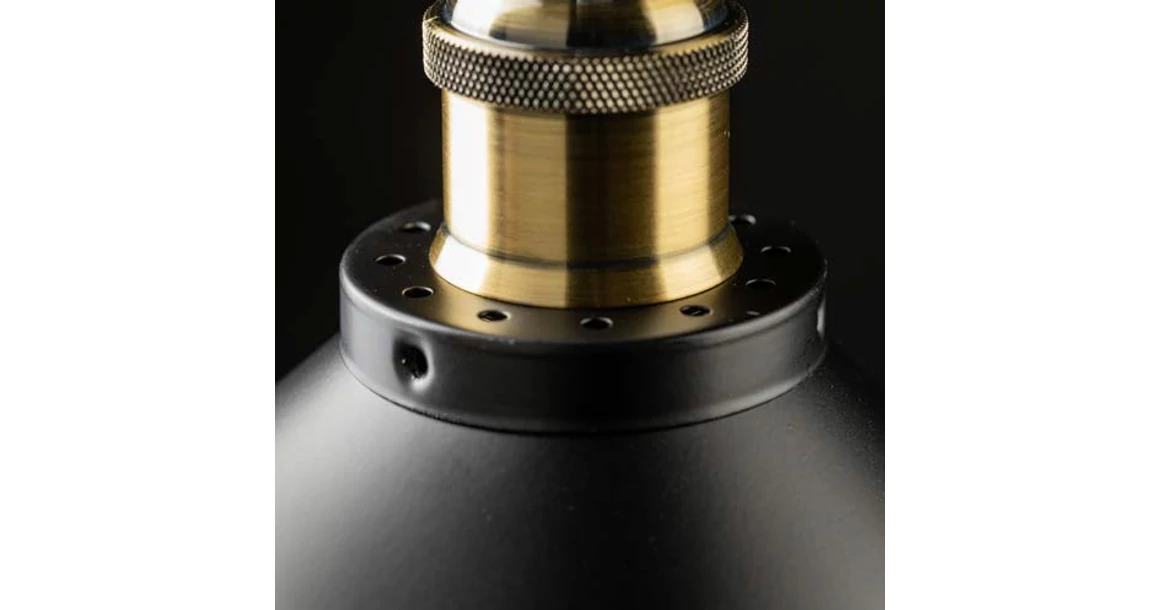 Kép 2/3 - Lámpa Fali lámpatest MANI 1,4052, AC220-240V, 50/60Hz, 1*E27, IP20, átmérő 22 CM, egyes, fekete/arany