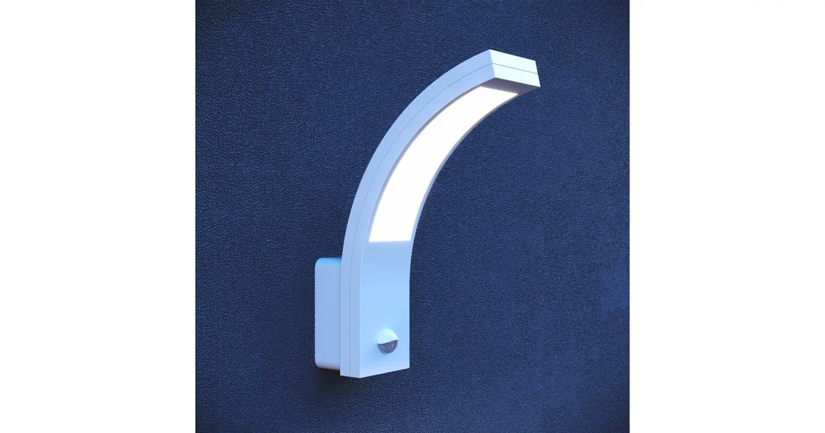 Kép 3/11 - Lámpa Fali lámpa PARIS mozgásérzékelővel ,10W, 900 lm, IP54, AC220-240V, 50/60Hz, fénykibocsátás 140°, hatótávolság 9m,4000K, fehér