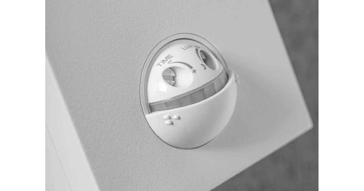 Kép 7/11 - Lámpa Fali lámpa PARIS mozgásérzékelővel ,10W, 900 lm, IP54, AC220-240V, 50/60Hz, fénykibocsátás 140°, hatótávolság 9m,4000K, fehér