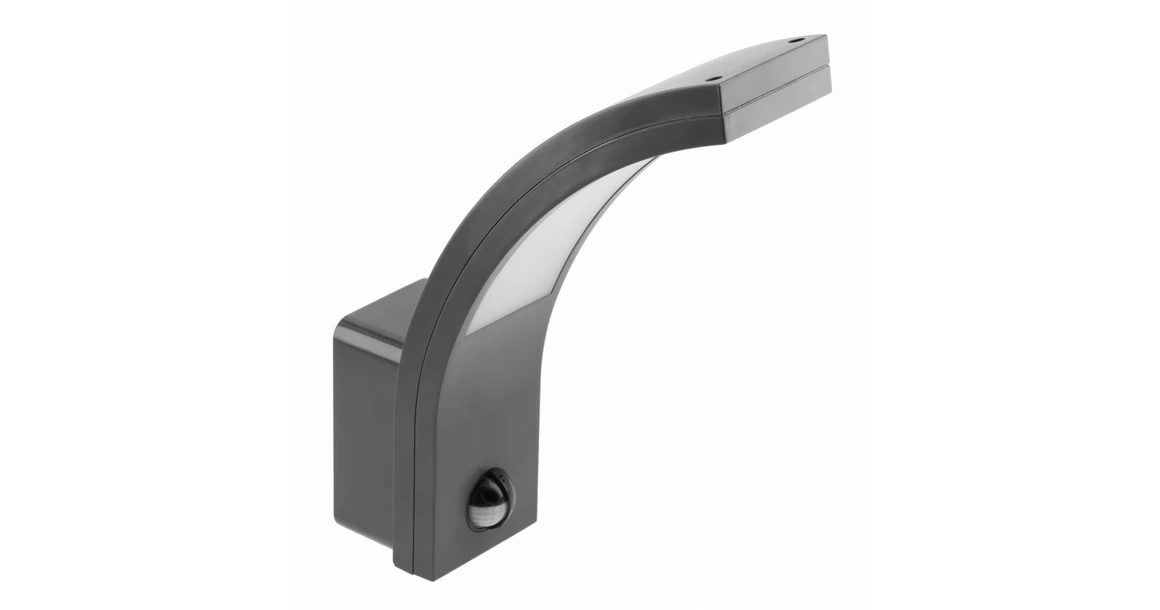 Kép 1/6 - Lámpa Fali lámpa PARIS mozgásérzékelővel ,10W, 900 lm, IP54, AC220-240V, 50/60Hz, fénykibocsátás 140°,hatótávolság 9m,4000K, fekete