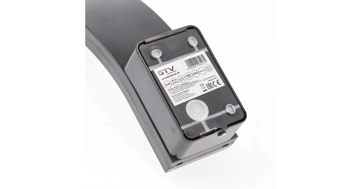 Kép 4/6 - Lámpa Fali lámpa PARIS mozgásérzékelővel ,10W, 900 lm, IP54, AC220-240V, 50/60Hz, fénykibocsátás 140°,hatótávolság 9m,4000K, fekete