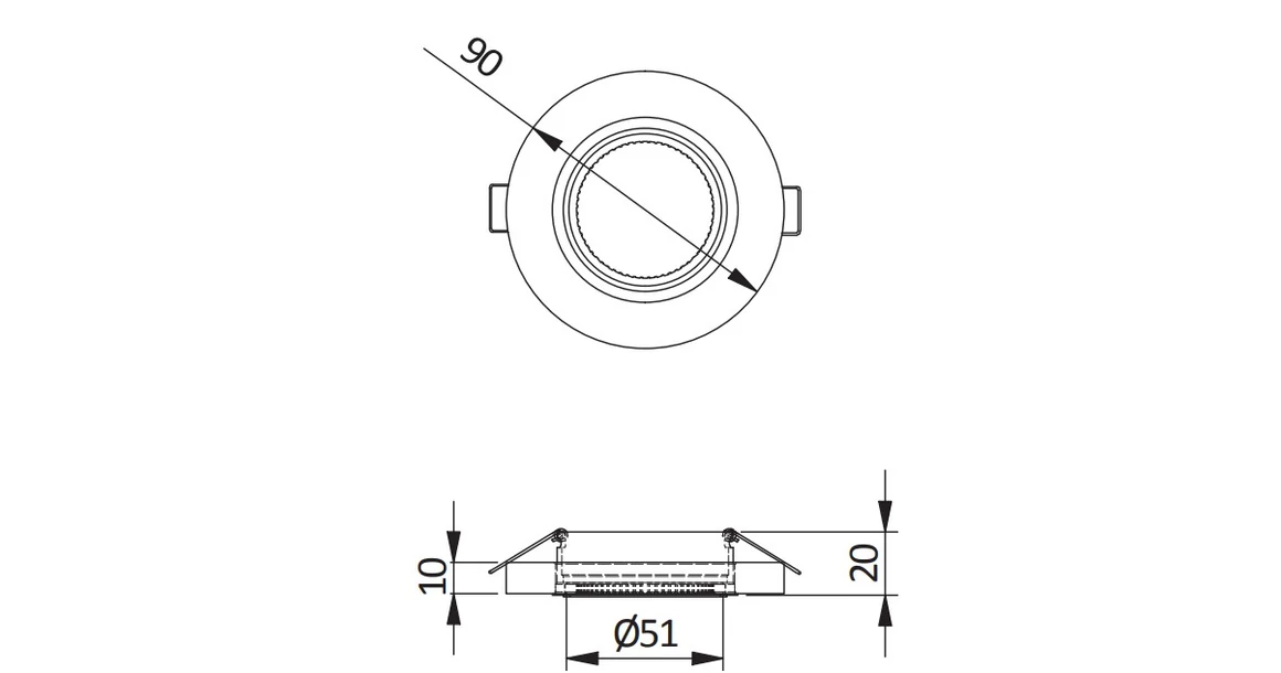 Kép 2/2 - Lámpa Mennyezeti lámpatest PALACE II, IP20, kör, fehér, üveg