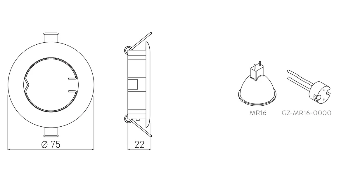 Kép 3/3 - Lámpa Mennyezeti lámpatest PORTO, IP20, fekete króm