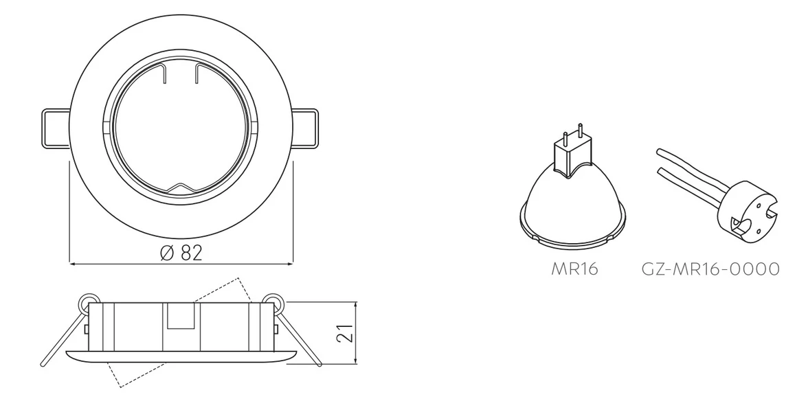 Kép 3/3 - Lámpa Mennyezeti lámpatest PORTO-K, IP20, króm,  Aluminium