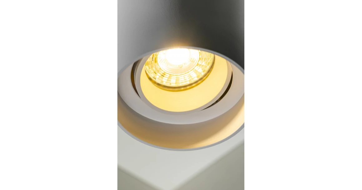 Kép 3/6 - Lámpa Mennyezeti lámpatest RESTO, PC, φ80x125mm, IP20, max 20W, kör, fehér