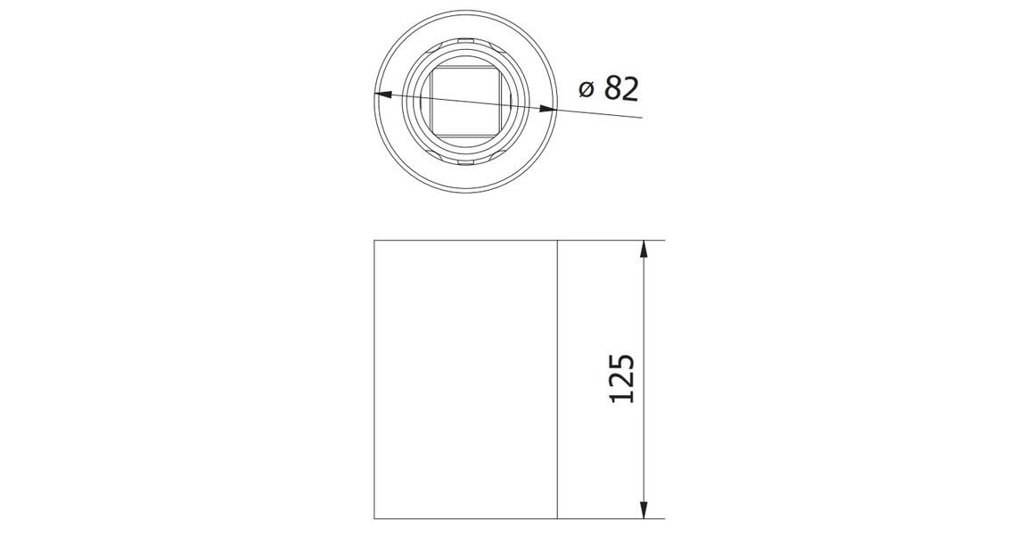 Kép 6/6 - Lámpa Mennyezeti lámpatest RESTO, PC, φ80x125mm, IP20, max 20W, kör, fehér