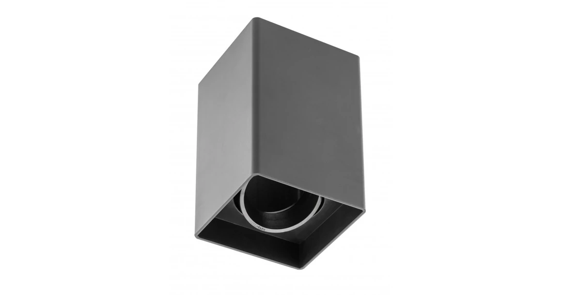 Kép 1/5 - Lámpa Mennyezeti lámpatest RESTO, PC, 80x80x125 mm, IP20, max 20W, négyzet, fekete