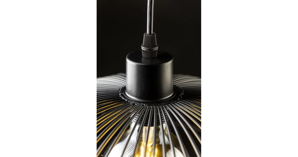 Kép 2/8 - Lámpa Mennyezeti lámpatest RETO 1,4137,AC220-240V,50/60Hz,1*E27,IP20,átmérő 40CM,egyes,fekete