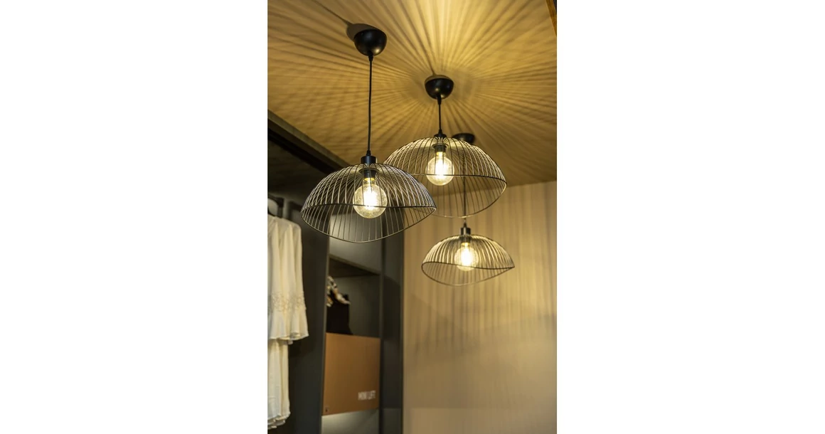 Kép 6/8 - Lámpa Mennyezeti lámpatest RETO 1,4137,AC220-240V,50/60Hz,1*E27,IP20,átmérő 40CM,egyes,fekete