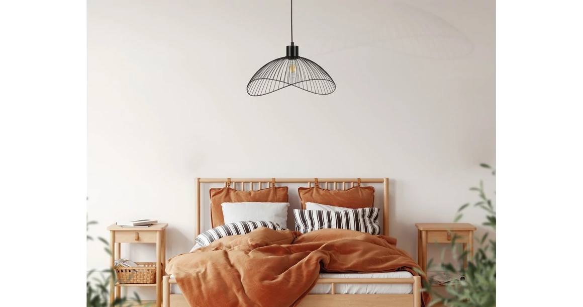 Kép 4/6 - Lámpa Mennyezeti lámpatest RETO 2, 4151,AC220-240V,50/60Hz,1*E27,IP20,átmérő 50CM,egyes,fekete