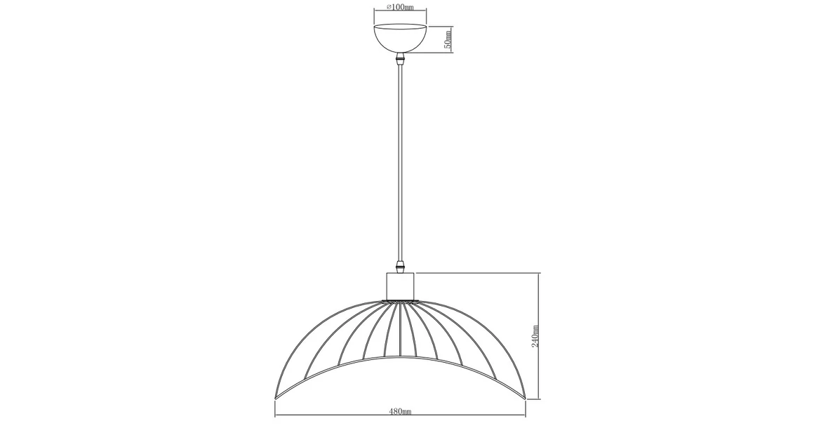 Kép 6/6 - Lámpa Mennyezeti lámpatest RETO 2, 4151,AC220-240V,50/60Hz,1*E27,IP20,átmérő 50CM,egyes,fekete