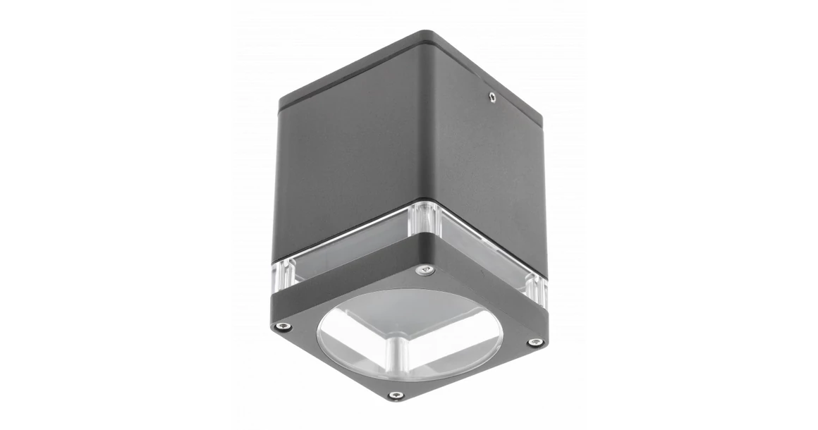 Kép 1/4 - Lámpa Mennyezeti lámpatest RIVEN, aluminium, 102x120, IP54, max 35W, négyzet, grafit