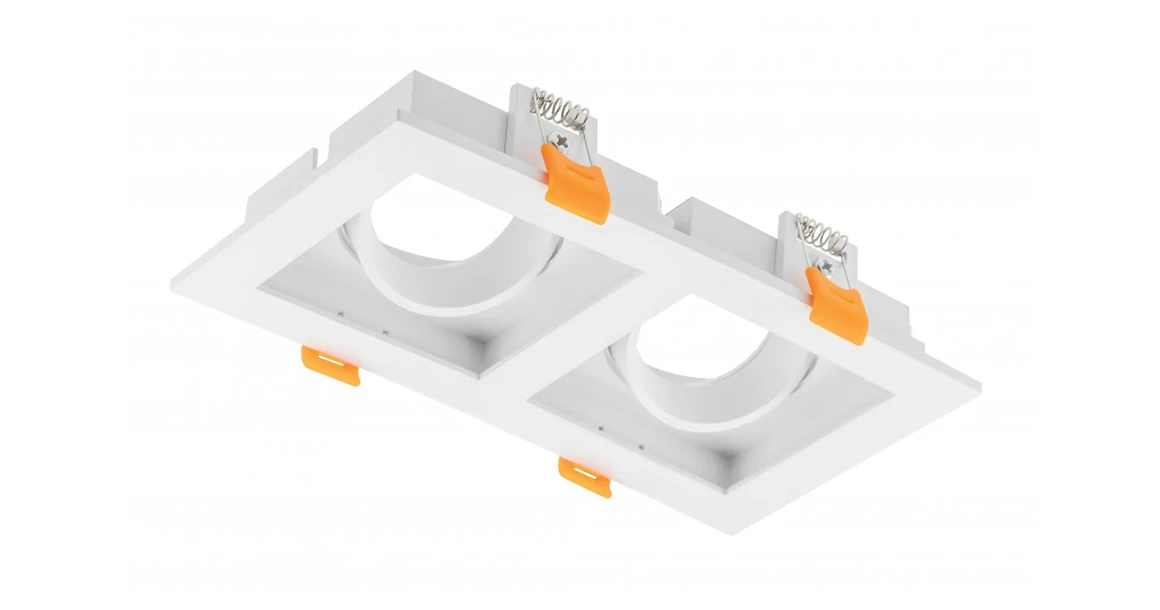 Kép 1/2 - Lámpa Mennyezeti lámpatest RUBIO IP20, 187x102mm, dupla, négyzet, fehér