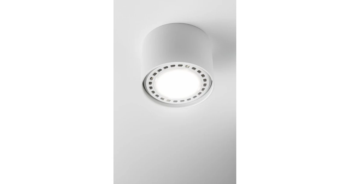 Kép 3/5 - Lámpa Mennyezeti lámpatest SAKURA, aluminium,120x85 mm, IP20, 1xES111 , kör, fehér