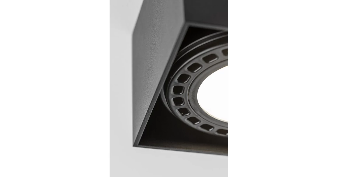 Kép 3/4 - Lámpa Mennyezeti lámpatest  SAKURA, aluminium, 120x120x85 mm,IP20,1xES111 négyzet, fekete