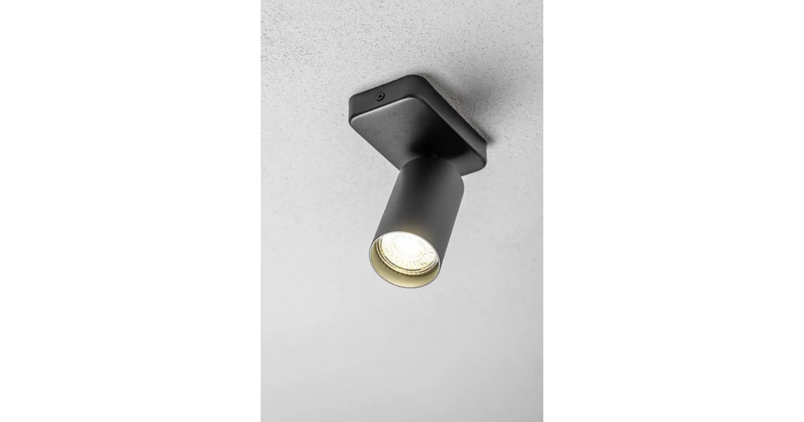 Kép 2/5 - Lámpa Fali lámpatest SANTO BIS, aluminium, IP20, max. 20W,egy , kör, fekete