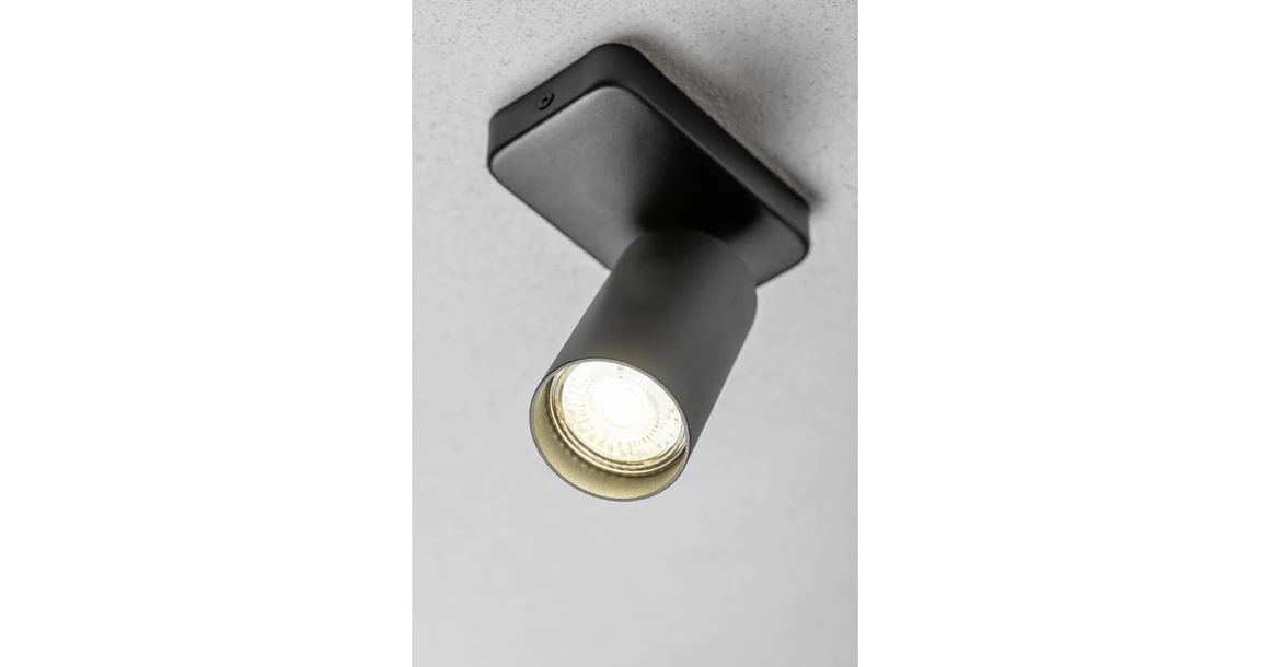 Kép 3/5 - Lámpa Fali lámpatest SANTO BIS, aluminium, IP20, max. 20W,egy , kör, fekete