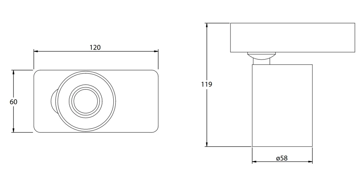 Kép 5/5 - Lámpa Fali lámpatest SANTO BIS, aluminium, IP20, max. 20W,egy , kör, fekete