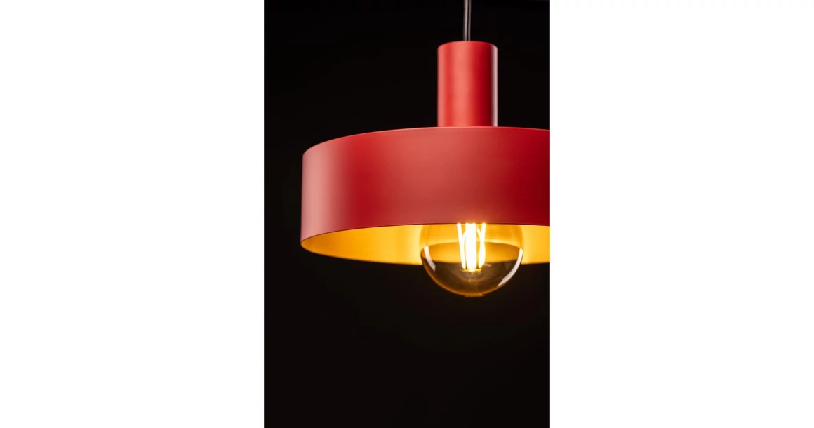 Kép 3/7 - Lámpa Mennyezeti lámpatest SELVIA II, 5518, max. 250V, 50/60Hz, 1*E27, max.40 W, IP20, átmérő 30 cm, piros