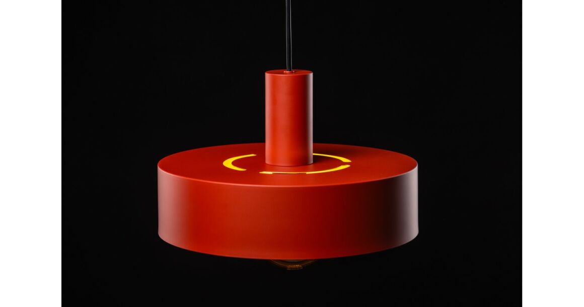 Kép 4/7 - Lámpa Mennyezeti lámpatest SELVIA II, 5518, max. 250V, 50/60Hz, 1*E27, max.40 W, IP20, átmérő 30 cm, piros