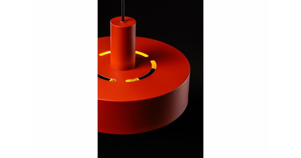 Kép 6/7 - Lámpa Mennyezeti lámpatest SELVIA II, 5518, max. 250V, 50/60Hz, 1*E27, max.40 W, IP20, átmérő 30 cm, piros