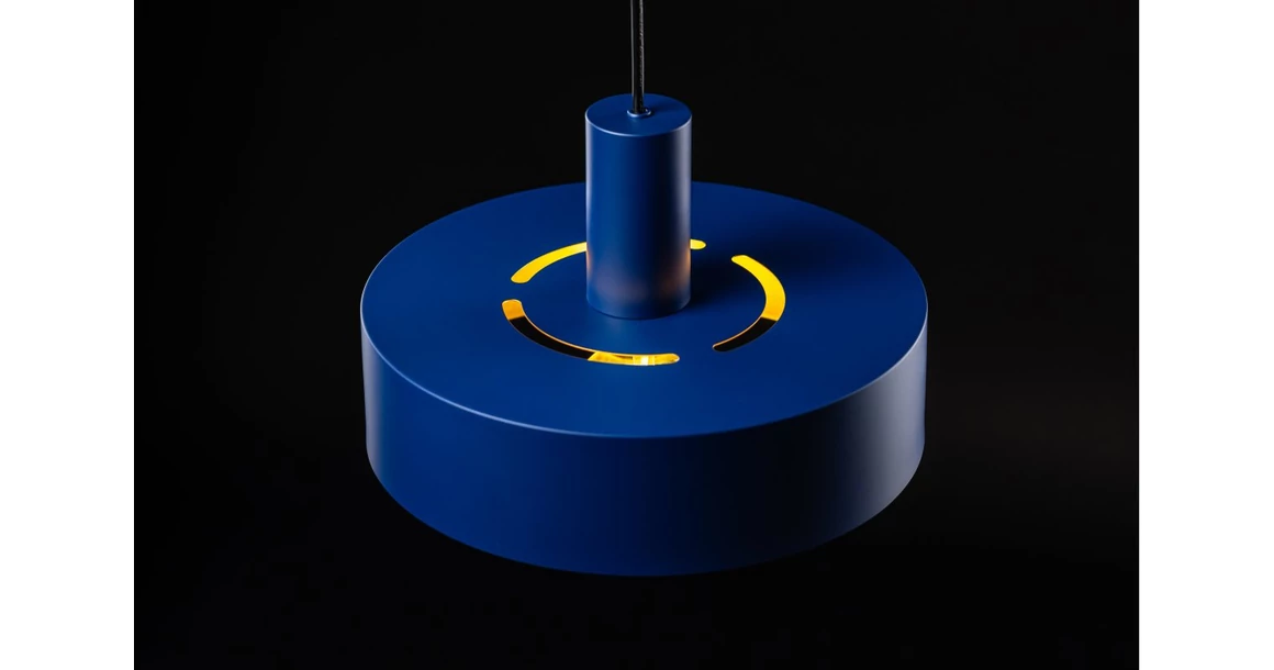 Kép 4/7 - Lámpa Mennyezeti lámpatest SELVIA II, 6010, max. 250V, 50/60Hz, 1*E27,  max.40 W,  IP20,  átmérő 30 cm,  sötétkék