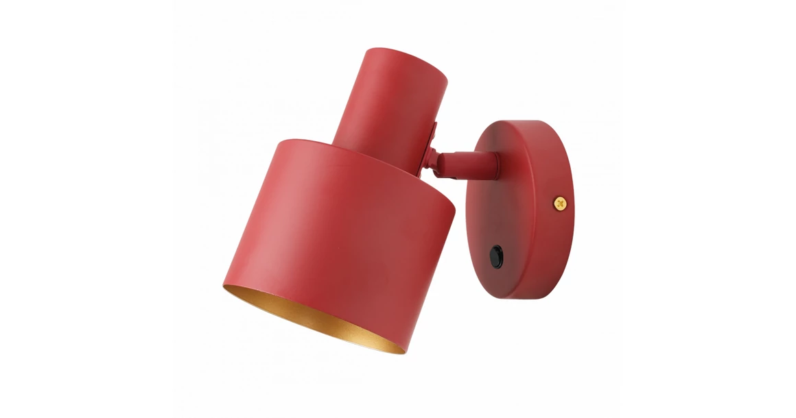 Kép 1/5 - Lámpa Fali lámpatest SELVIA II, 6096, max250V, 50/60Hz, 1*E14, max.25 W, IP20, átmérő10 cm, piros